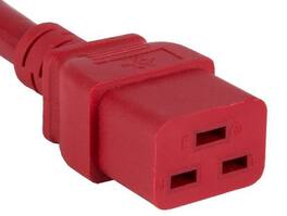 Sanoxy - Cables and Adapters; 2ft 12 AWG 20A 250V Heavy Duty Power Cord (IEC320 C20 to IEC320 C19) - Red