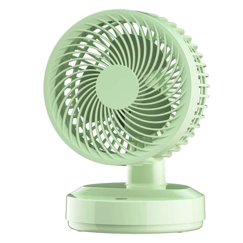 Cluzine - Mint Green Desk Portable Fan,80° Oscillating, USB Rechargeable, Quiet Operation, Multi-Angle Adjustment