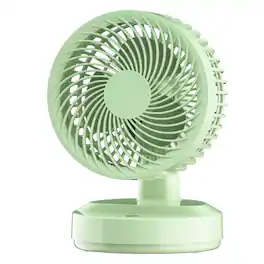 Cluzine - Mint Green Desk Portable Fan,80° Oscillating, USB Rechargeable, Quiet Operation, Multi-Angle Adjustment