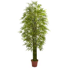 BreeBe - 7' Bamboo Tree w/2400 Lvs UV Resistant (Indoor/Outdoor) - Multicolor