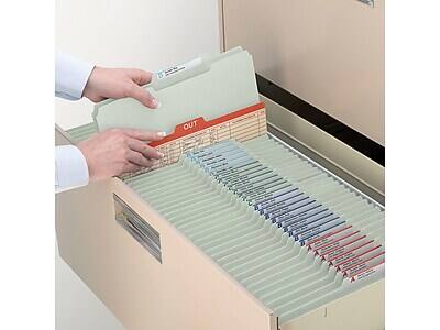 Alt View 1. Smead - Smead 60% Recycled Heavy Duty File Folder, 1/3-Cut Tab, Legal Size, Gray/Green, 25/Box (18234) - Gray/Green.