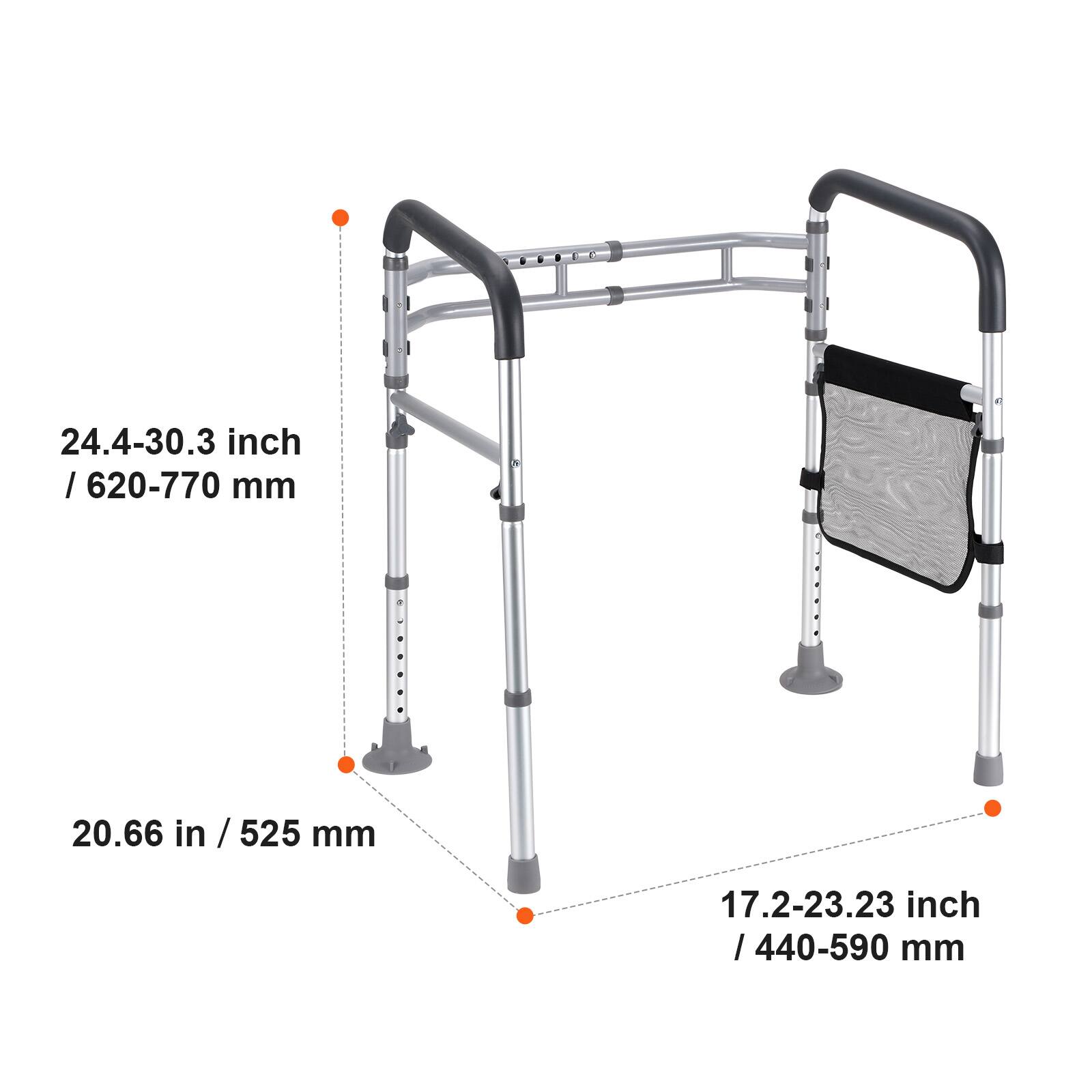 24.4-30.3 inch / 620-770 mm
20.66 in / 525 mm
17.2-23.23 inch / 440-590 mm