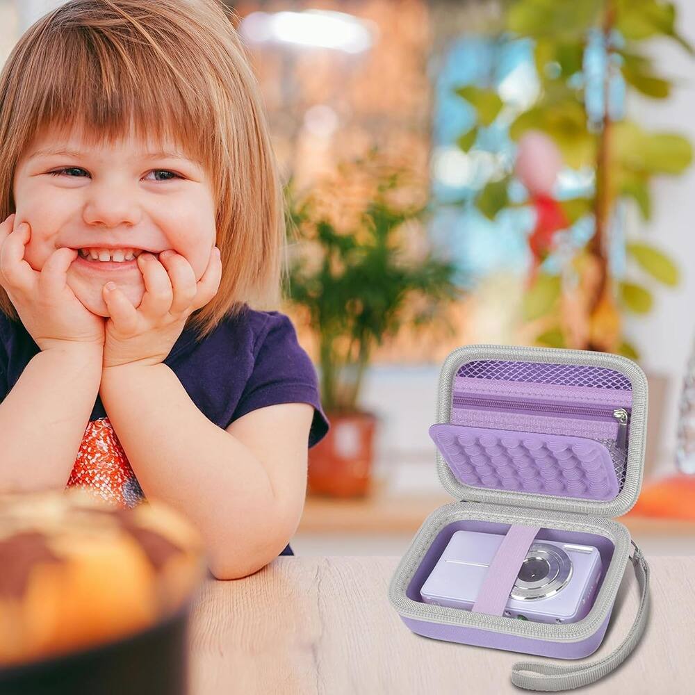 Alt View 2. Schertz - Purple Digital Camera Case for CAMKORY, Kodak Pixpro, Sony W800/W830, Canon.