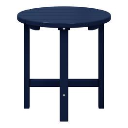 WestinTrends - Dylan Adirondack Round Outdoor Side Table - Navy Blue