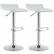 Alt View 4. Gymax - Gymax Set of 4 Swivel Bar Stool PU Leather Adjustable Kitchen Counter Bar Chair White - White.