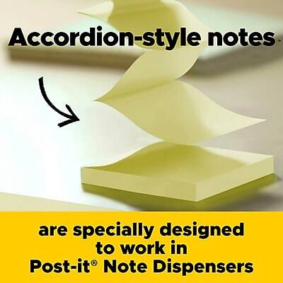 Accordion-style notes are specially designed to work in Post-it® Note Dispensers.