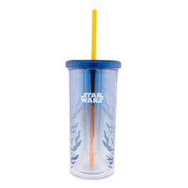 Silver Buffalo - Star Wars Ahsoka Tano Carnival Cup With Lid and Straw | Holds 20 Ounces - Blue