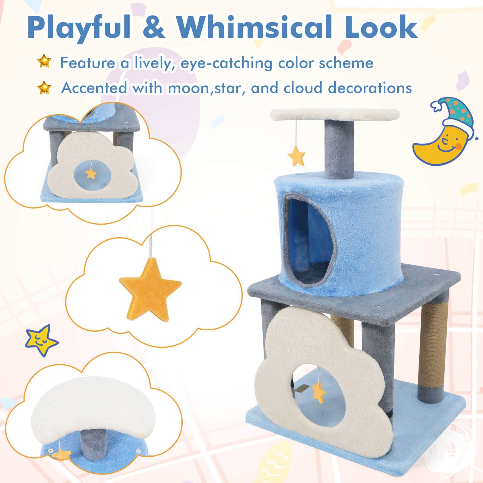Playful & Whimsical Look

- Feature a lively, eye-catching color scheme
- Accented with moon, star, and cloud decorations