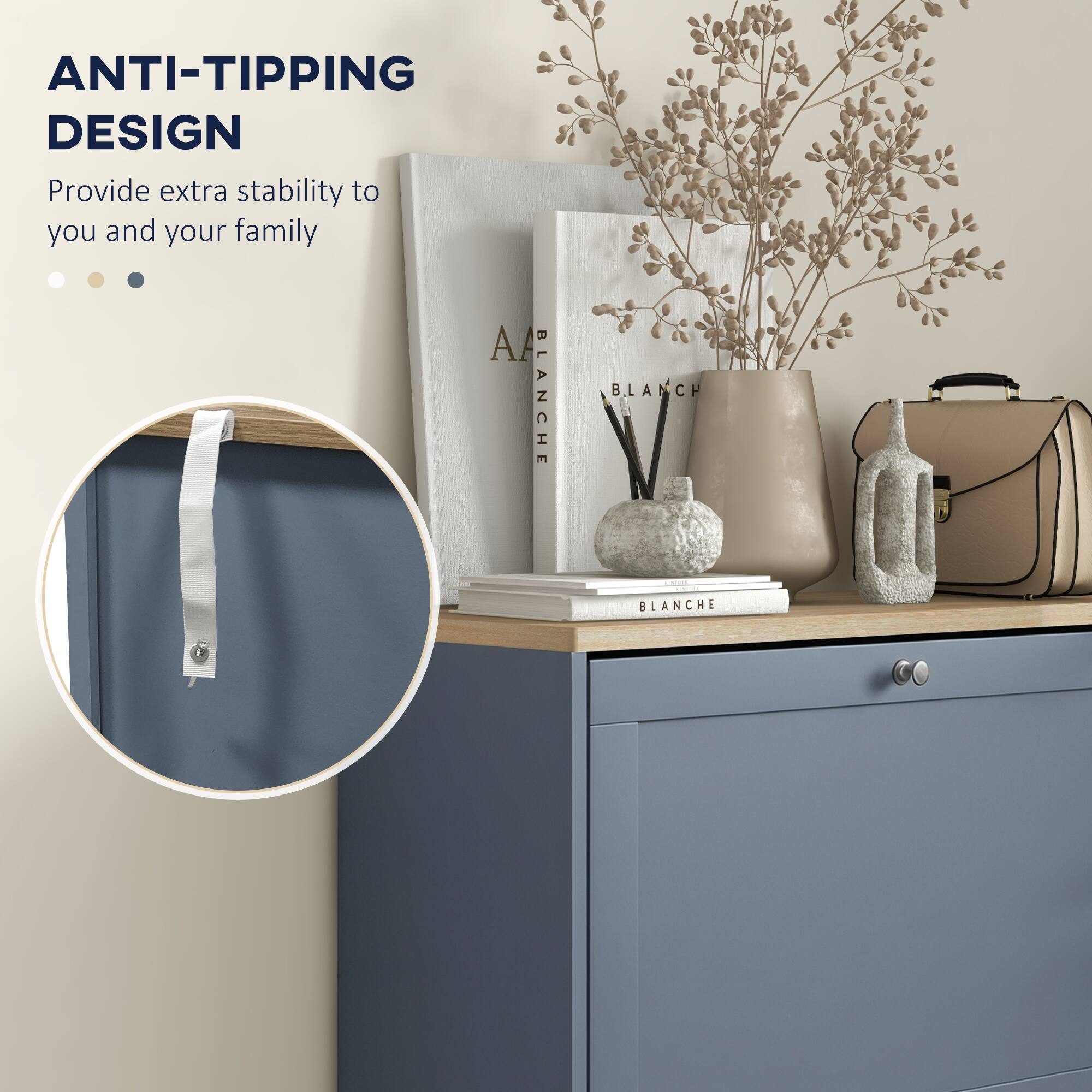 ANTI-TIPPING DESIGN  
Provide extra stability to you and your family  

BLANCHE  
BLANCH UNIVERS  
BLANCHE