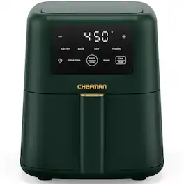 Chefman - TurboFry 3.5 Qt. 4-in-1 Air Fryer, 450°F Max Temp with Nonstick Basket – - Green