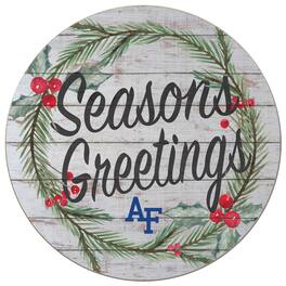 Jardine - Air Force Falcons 20'' x 20'' Season's Greetings Circle - White