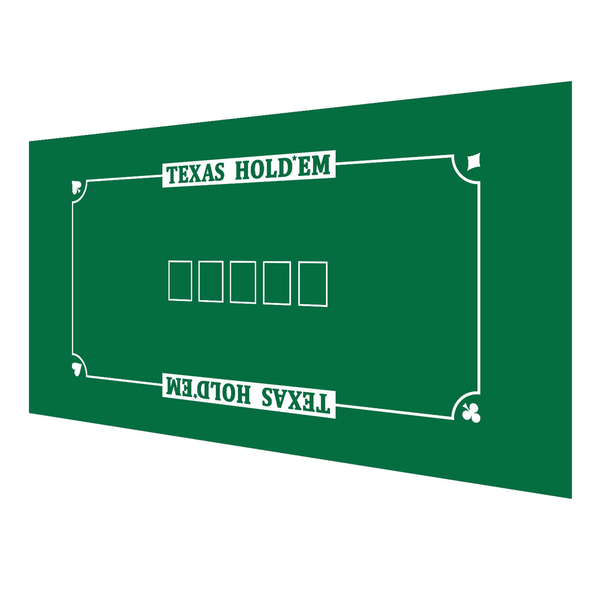 GSE Games & Sports Expert - Texas Hold'em Poker Layout Felt with Instructions, Las Vegas Style Poker Game Tabletop Mat