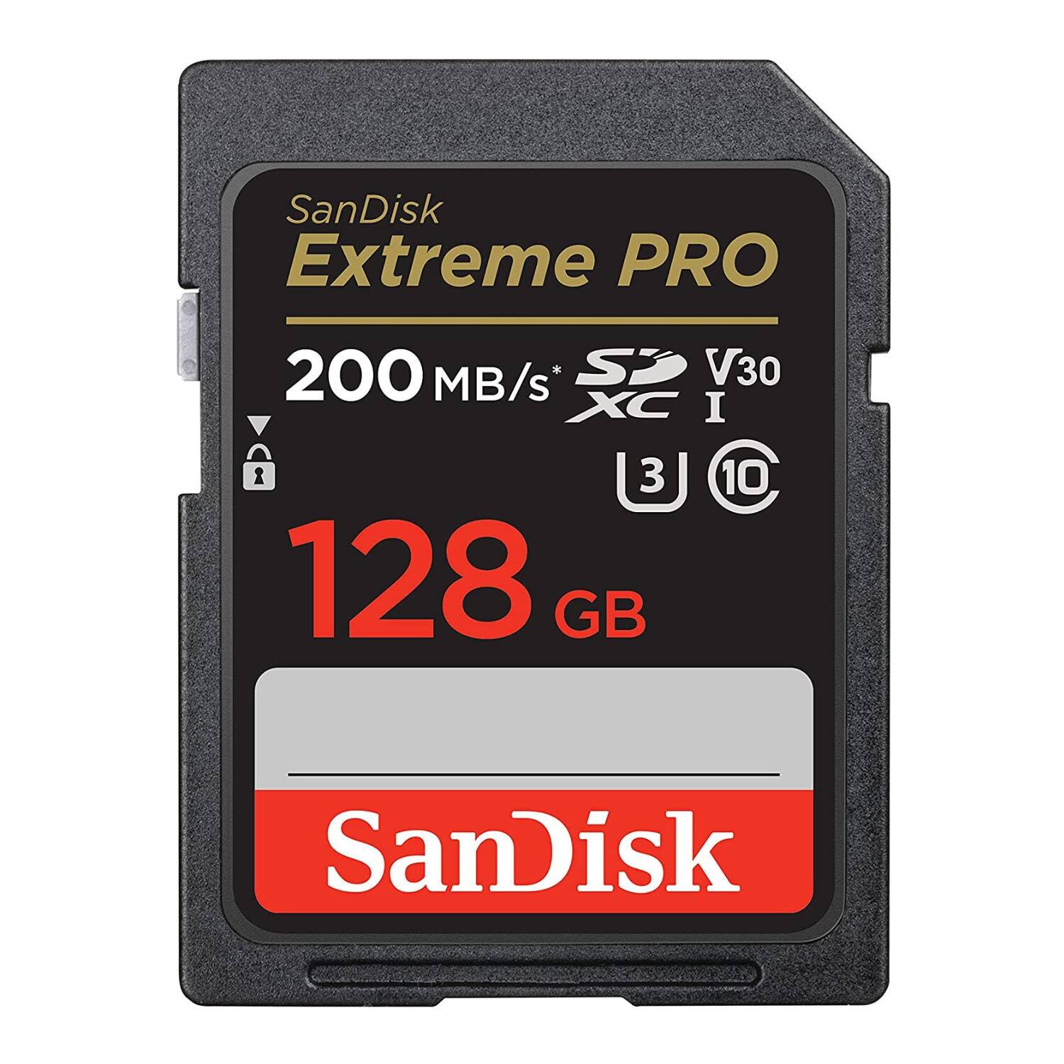 SanDisk Extreme PRO 200 MB/s* V30 XC I 128 GB