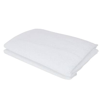 Front. Northlight - White Glittered Soft Plush Buffalo Artificial Christmas Snow Drape 36" x 60" - White.