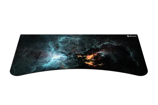 Front. Arozzi - Arozzi Full-Surface, Interchangeable, Water-Resistant, and Washable Mouse Pad with Stitched Edges - D012 ( Omega ) - Black.
