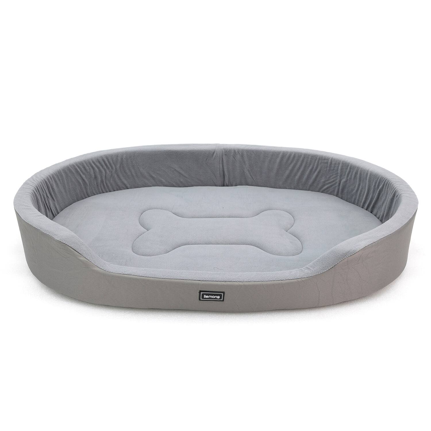 Angle. Siljoy - Warm Reversible Pet Bed for Large Dogs, Removable & Washable Waterproof Mat with High‑Density Sponge - Gray.