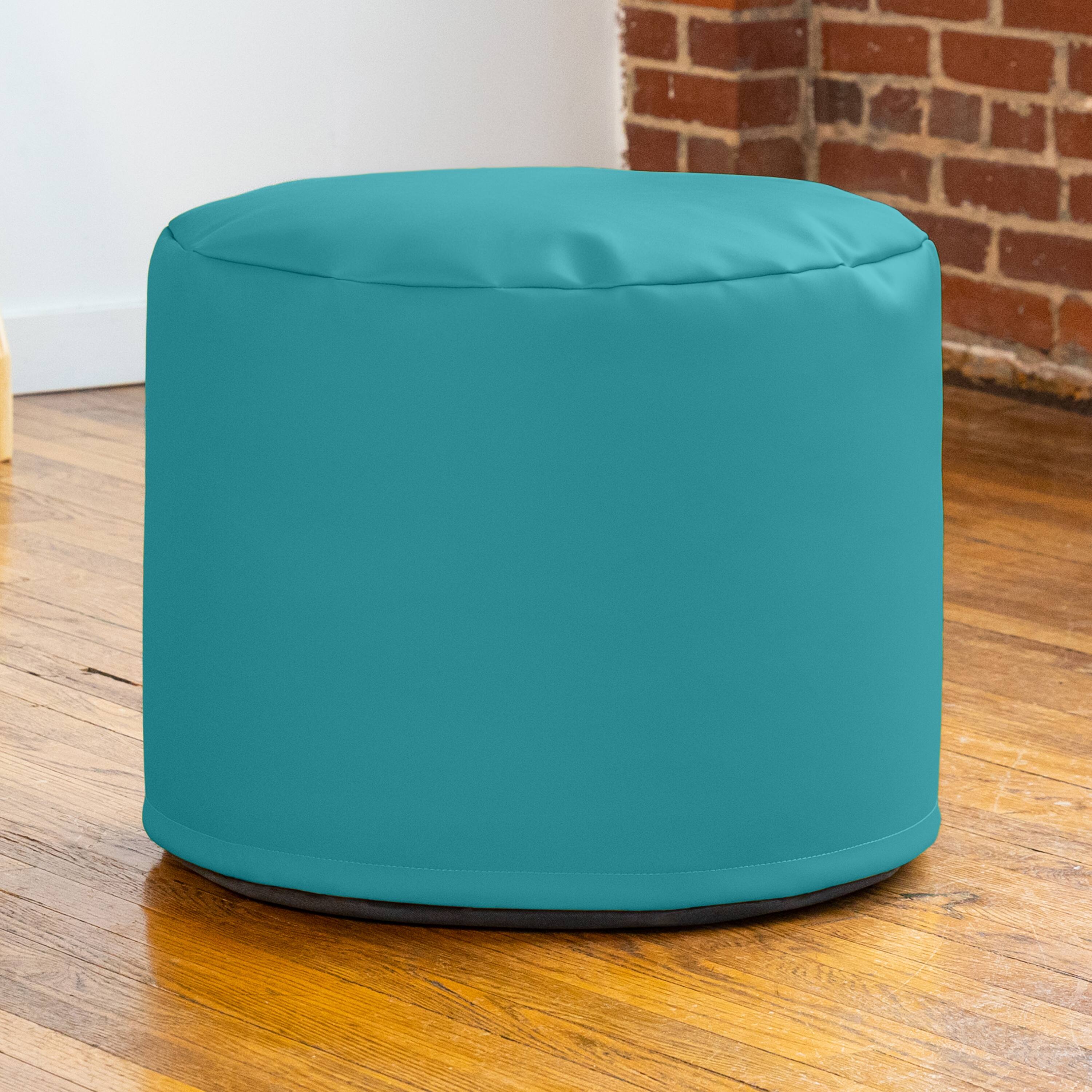 Alt View 1. Jaxx - Jaxx Mallo Modular Pouf Classroom Bean Bag Seat, Premium Vinyl - Turquoise - Turquoise.
