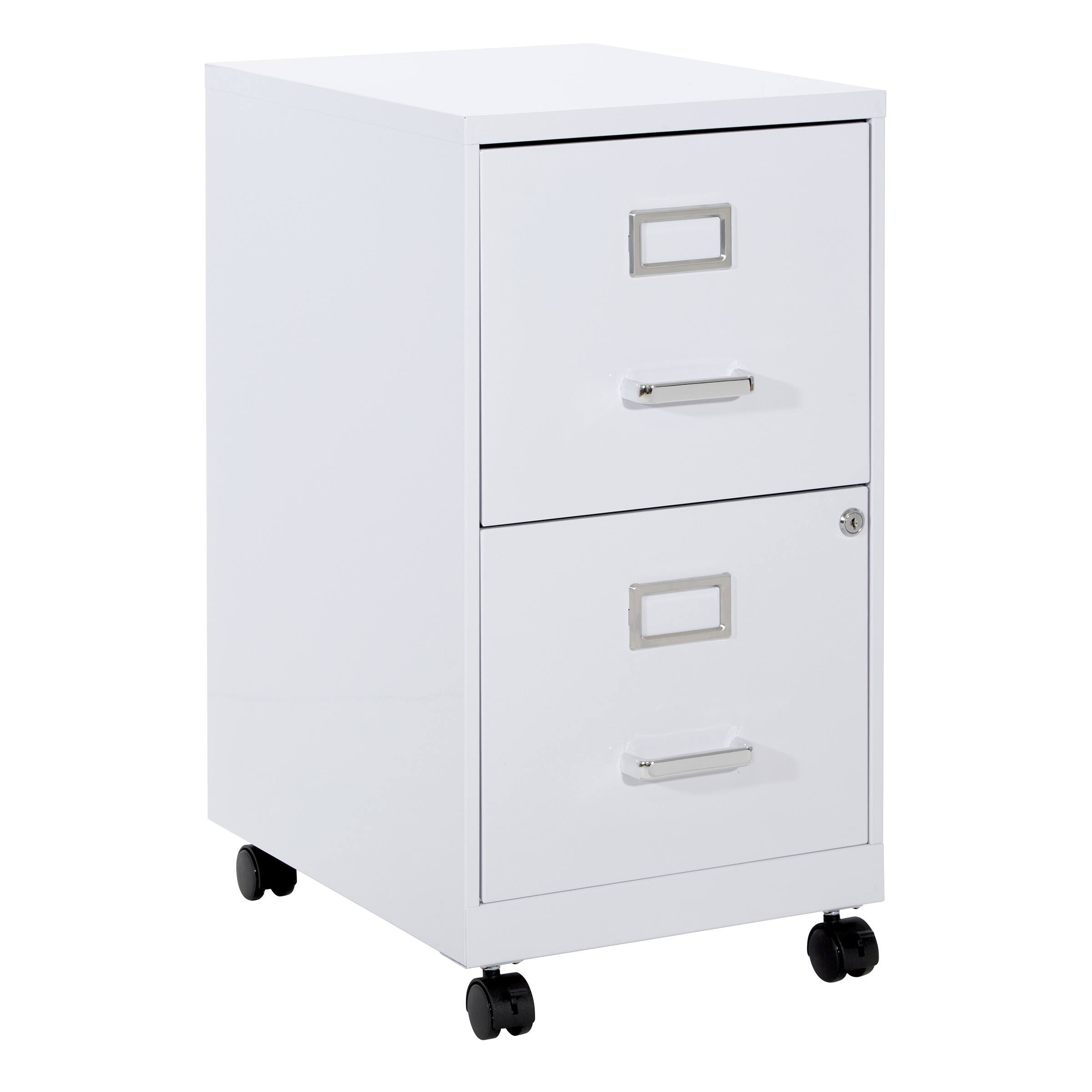 Alt View 11. OSP Home Furnishings - 2 Drawer Mobile Locking Metal File Cabinet - White.