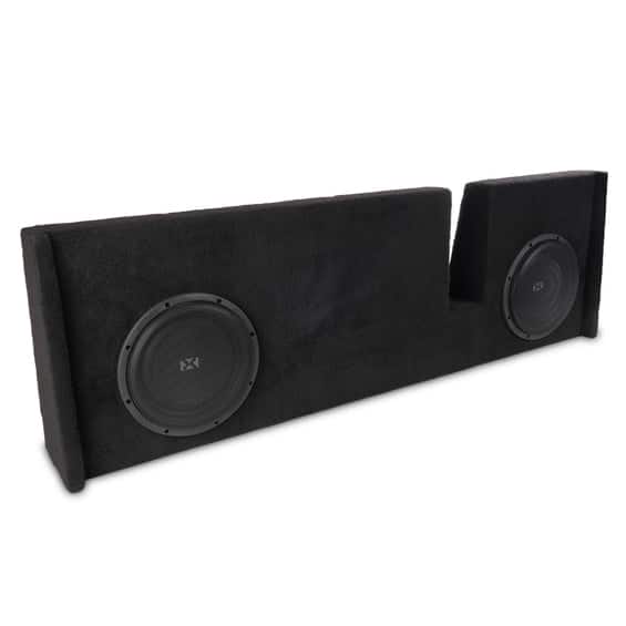 NVX - BOOST Box Custom Fit 10" 700W RMS Loaded Sealed Subwoofer Enclosure for Ford F-150 Extended Cab - Black