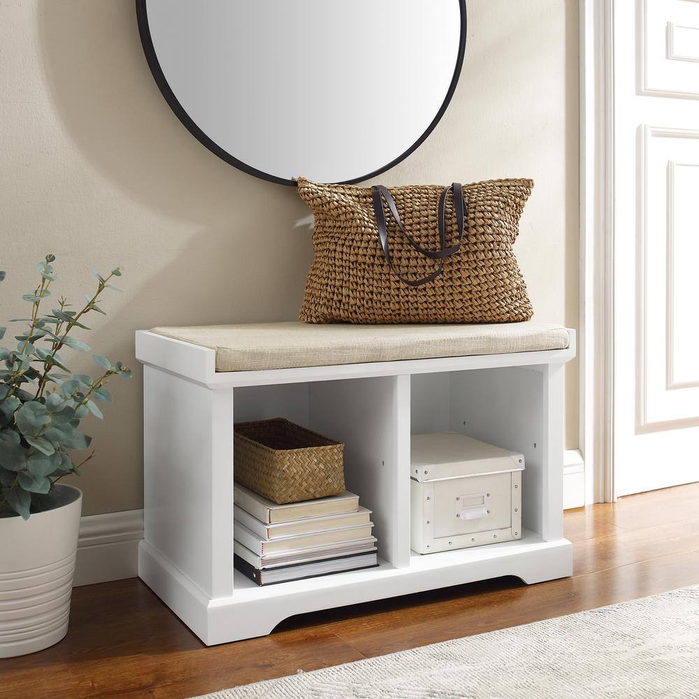 Alt View 9. Crosley Furniture - Anderson Entryway Storage Bench - White.