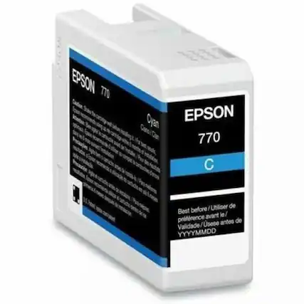 EPSON 770 Cyan
EPSON Cartridge 770 C
Best before / Utiliser de préférence avant le / Validade / Use before YYYYMMDD