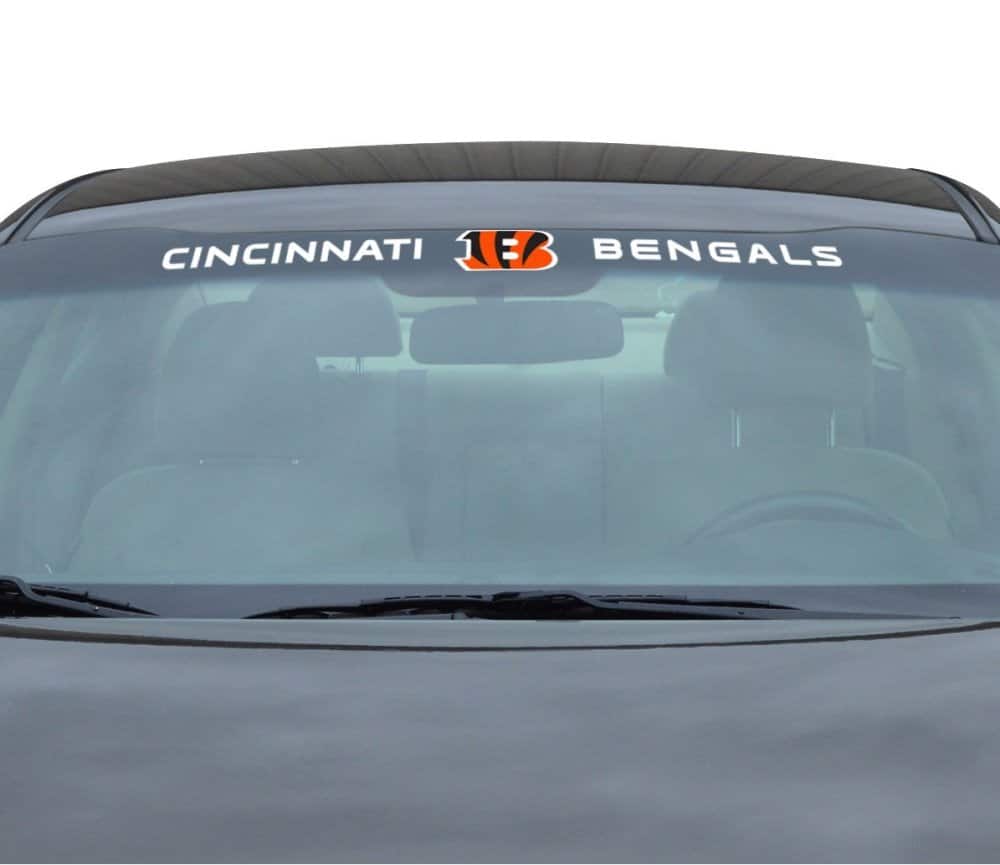 Evergreen Decor - Cincinnati Football Bengals Vehicle Windshield Decal for Car, Trucks, SUV - Multi