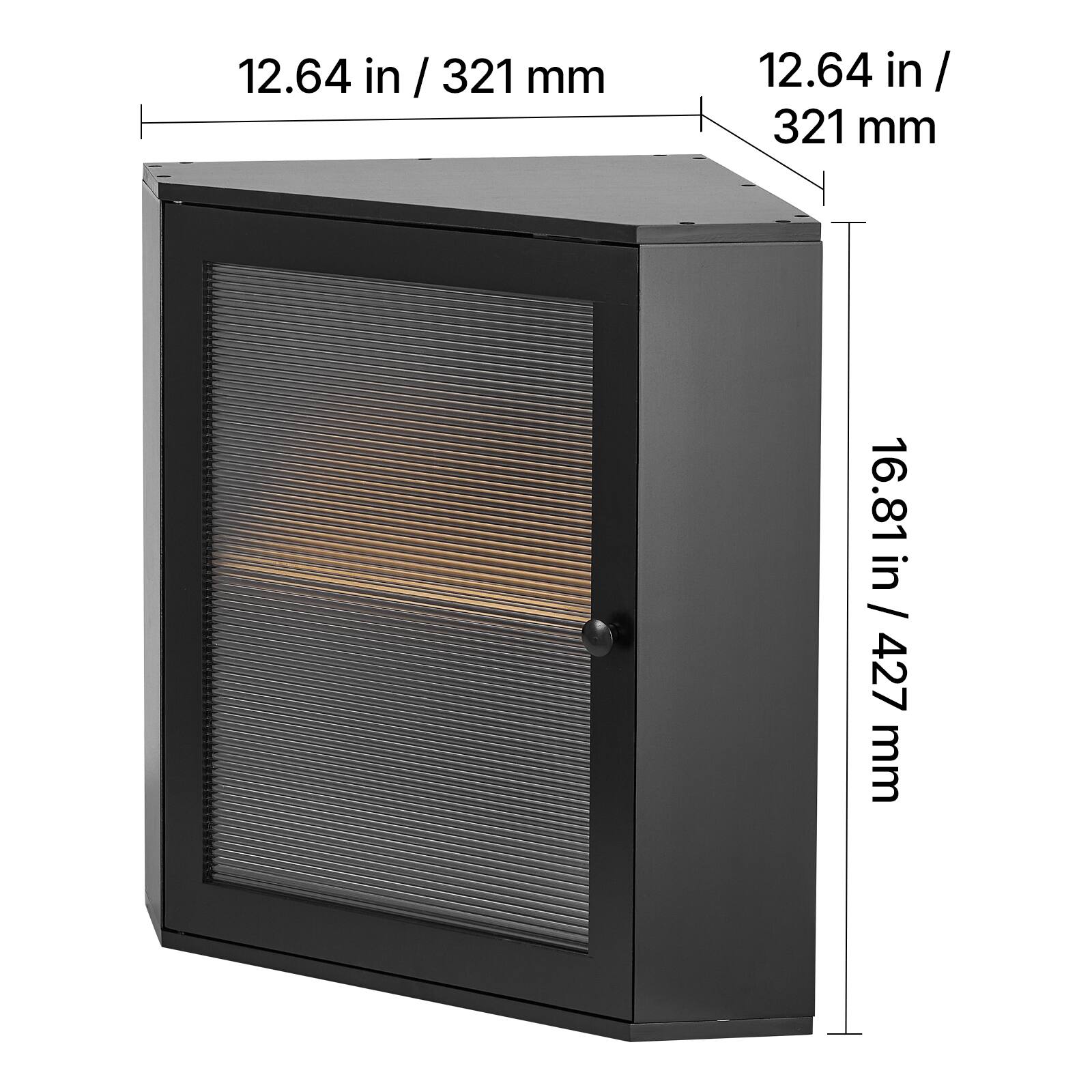 12.64 in / 321 mm  
12.64 in / 321 mm  
16.81 in / 427 mm
