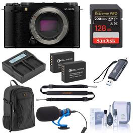 Bundle - Fujifilm - X-M5 Mirrorless Camera, Black, with Accessories Kit