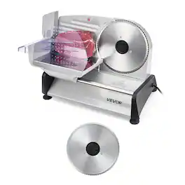 VEVOR - Meat Slicer, 7.5 inch 200W Electric Deli Slicer Machine with SUS420 Blade, 0-0.6in Adjustable Thickness, ETL Certified