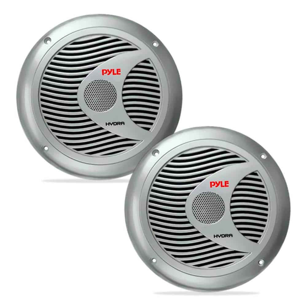 Pyle - PLMR60S 6.5" 150 Watt 2-Way Marine Speakers ( Pair) - Silver