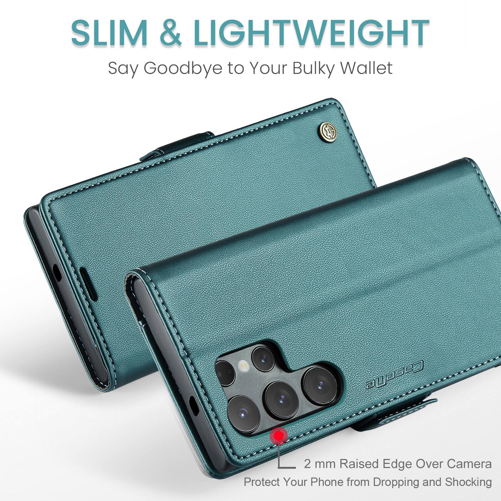 SLIM & LIGHTWEIGHT  
Say Goodbye to Your Bulky Wallet  

2 mm Raised Edge Over Camera  
Protect Your Phone from Dropping and Shocking