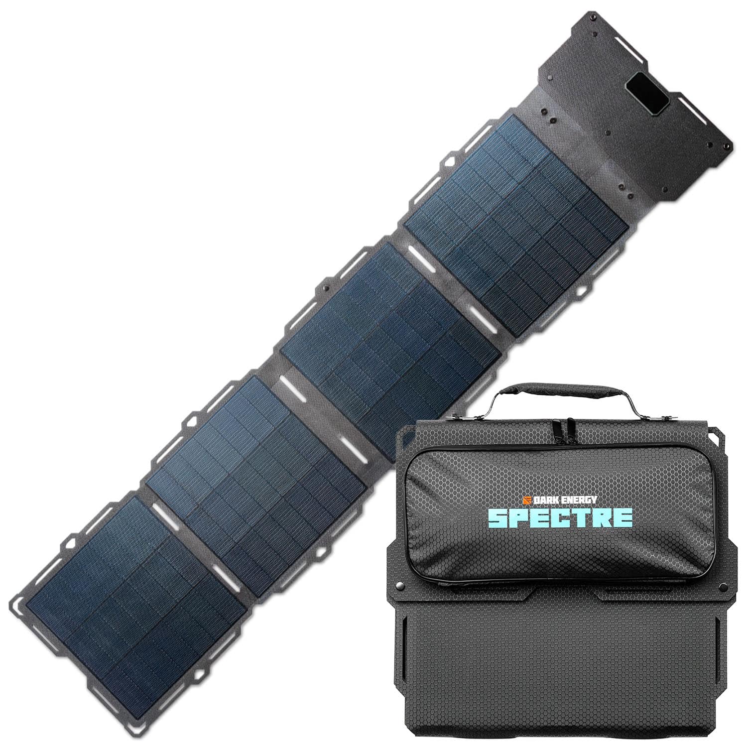 Dark Energy - Spectre Folding 56W Solar Panel | USB-C and USB-C Output for Charging | Ultra-Durable and IPX7 Waterproof - Gray