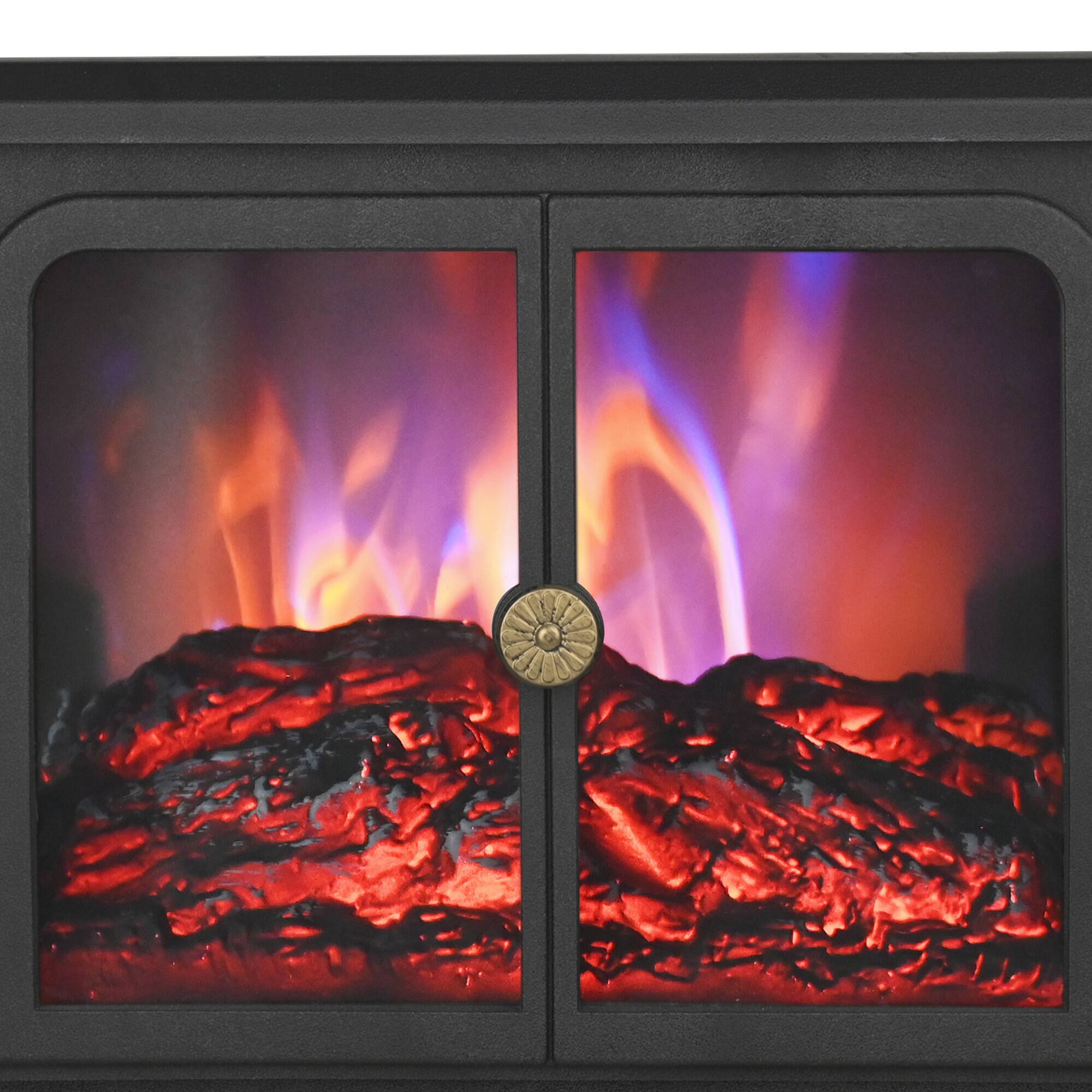 Alt View 1. Ihomeadore - 14-inch Black Free standing Electric Fireplace with Flame Effect and Two heat settings - Black.