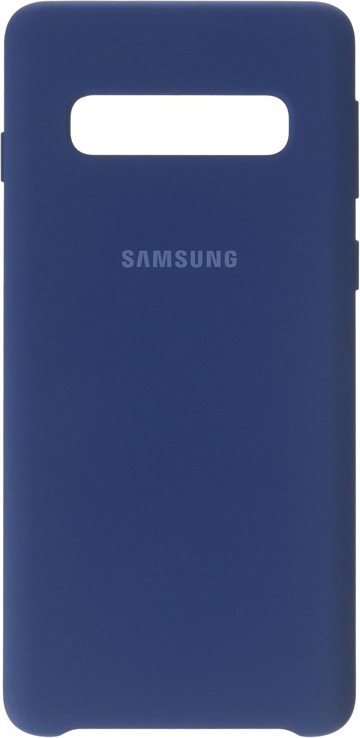 Front. Samsung - Samsung Galaxy S10 Silicone Case, Navy - Navy.