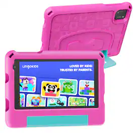 Contixo - A7 7" Educational Kids Tablet with Epic! and Lingokids 32GB with Parental Controls & Kid-Proof Case - Pink