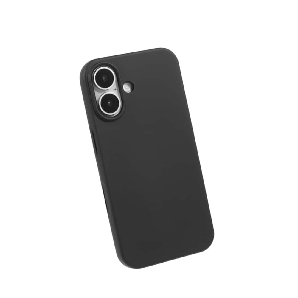 Qixxronics - for iPhone 17 Silicone Case Shock-Absorbent Slim Protective Phone Cover - Black