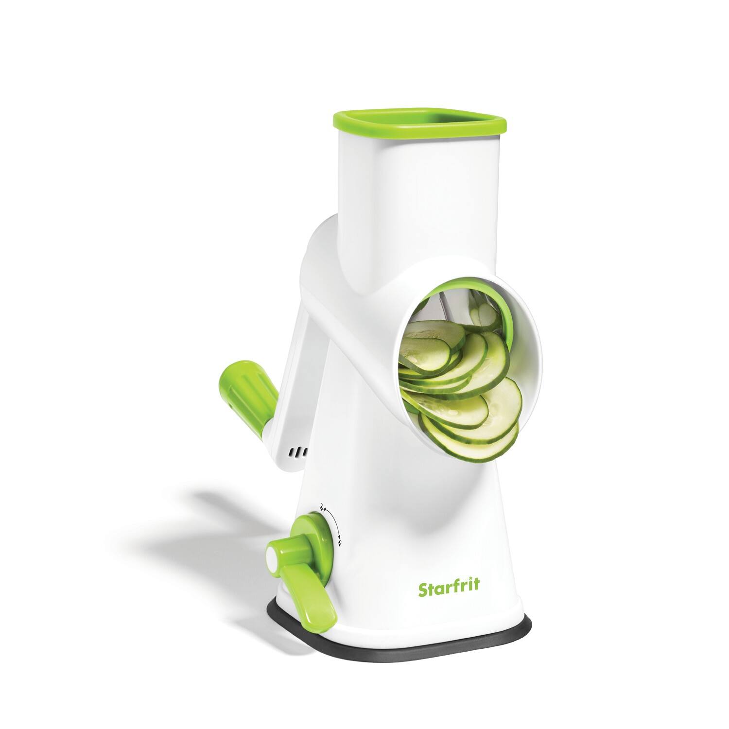 Back. Starfrit - Starfrit 092930-003-0000 Drum Grater With 3 Barrels - white.