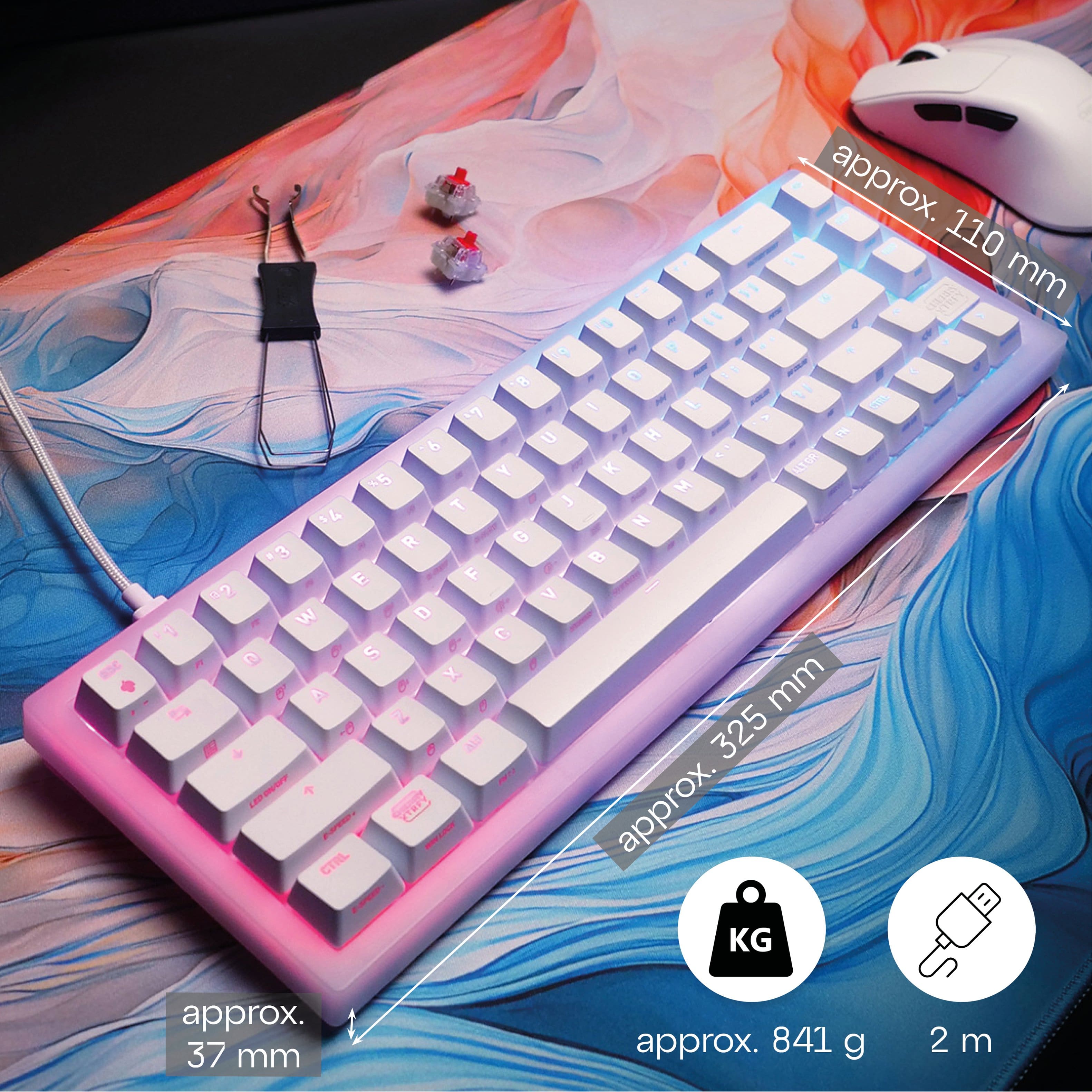 CHERRY - Mechanical Gaming Keyboard WH - White