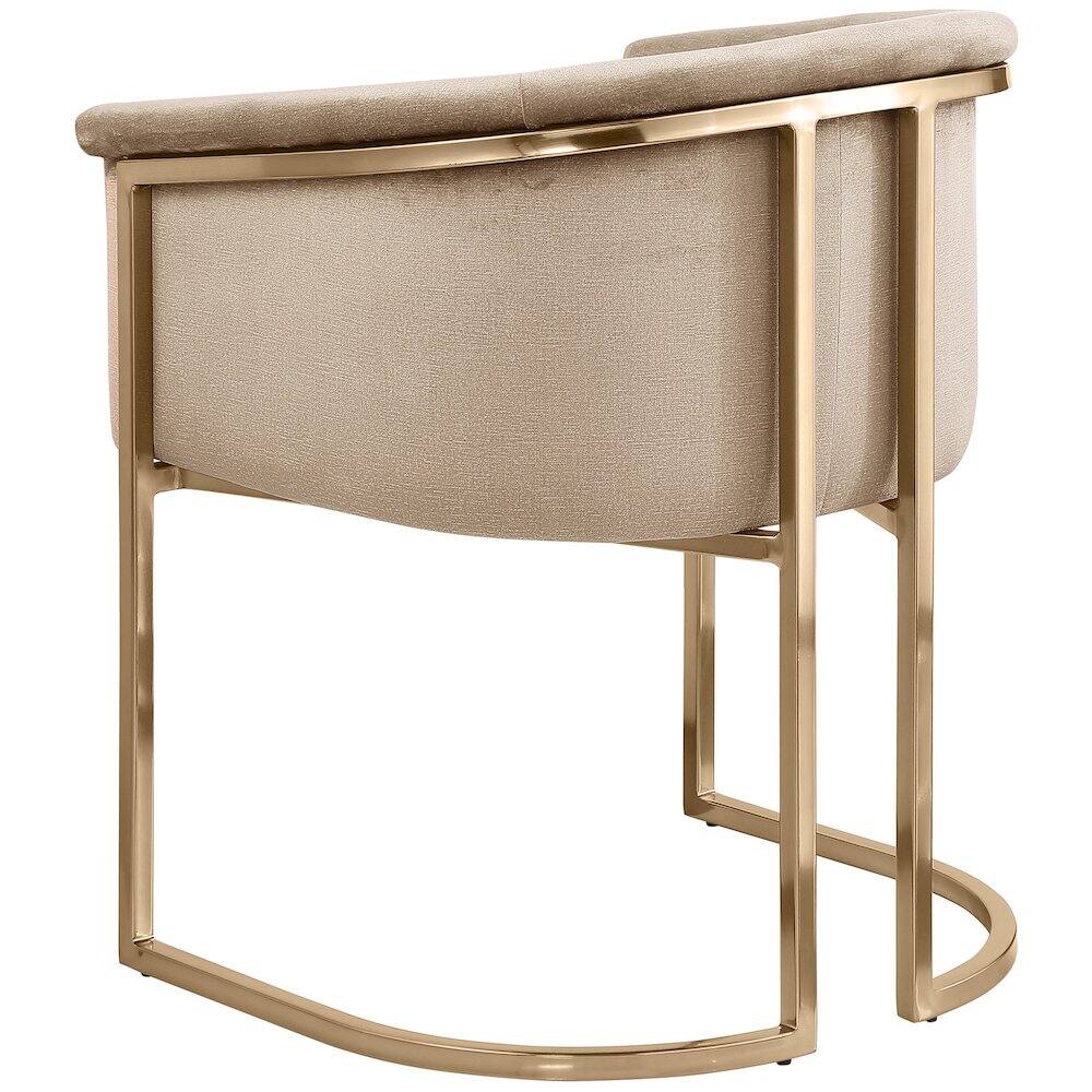 Alt View 4. Meridian Furniture - Tierra Beige Velvet Dining Chair - Beige.