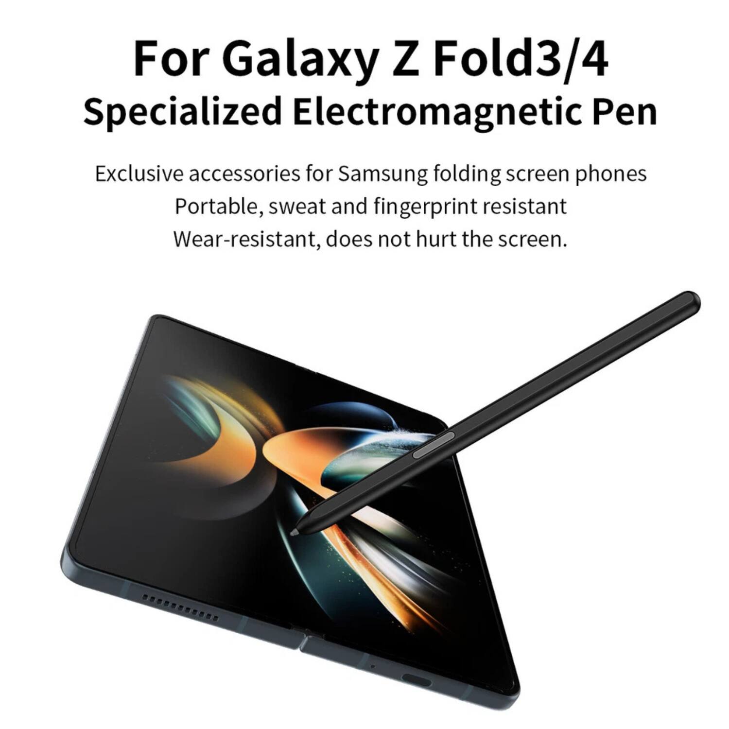 For Galaxy Z Fold3/4  
Specialized Electromagnetic Pen  

Exclusive accessories for Samsung folding screen phones  
Portable, sweat and fingerprint resistant  
Wear-resistant, does not hurt the screen.