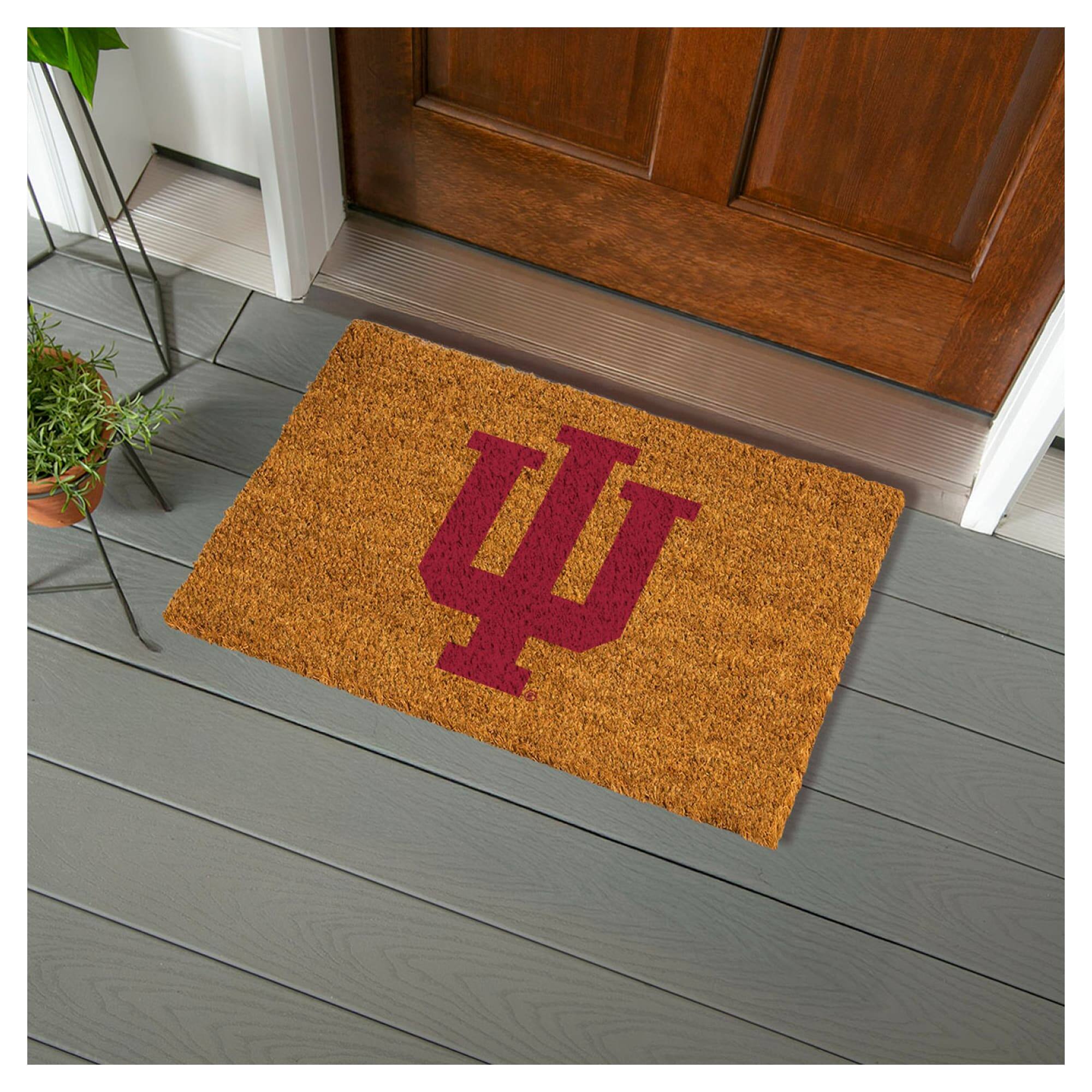 Alt View 1. Evergreen Enterprises - Indiana Hoosiers 28" x 16" Team Logo Outdoor Coir Mat - Multicolor.