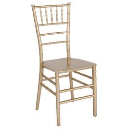 Emma + Oliver - Resin Stacking Dining Chiavari Chair - Gold
