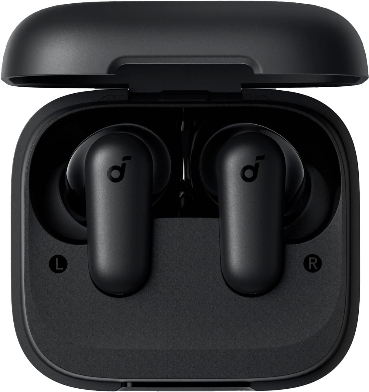 Angle. Soundcore - by Anker P30i True Wireless Noise Cancelling Earbuds - Black.