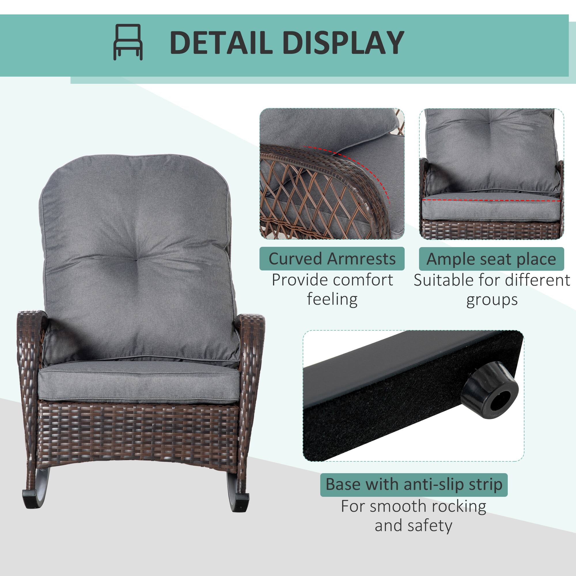 DETAIL DISPLAY

- Curved Armrests  
  Provide comfort

- Ample seat place  
  Suitable for different feeling groups

- Base with anti-slip strip  
  For smooth rocking and safety
