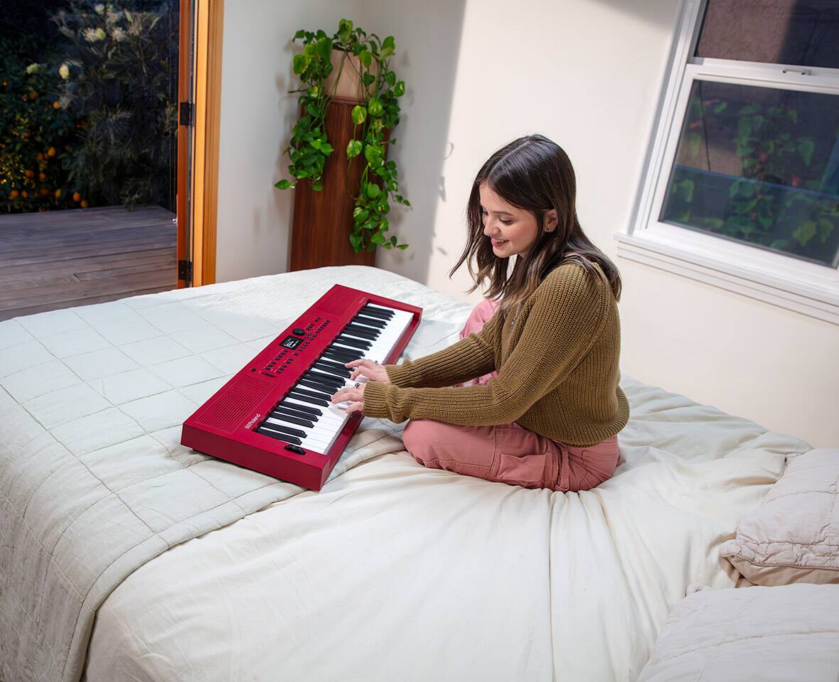 Roland 61 Key Digital Keyboard for Beginner Music Creation with