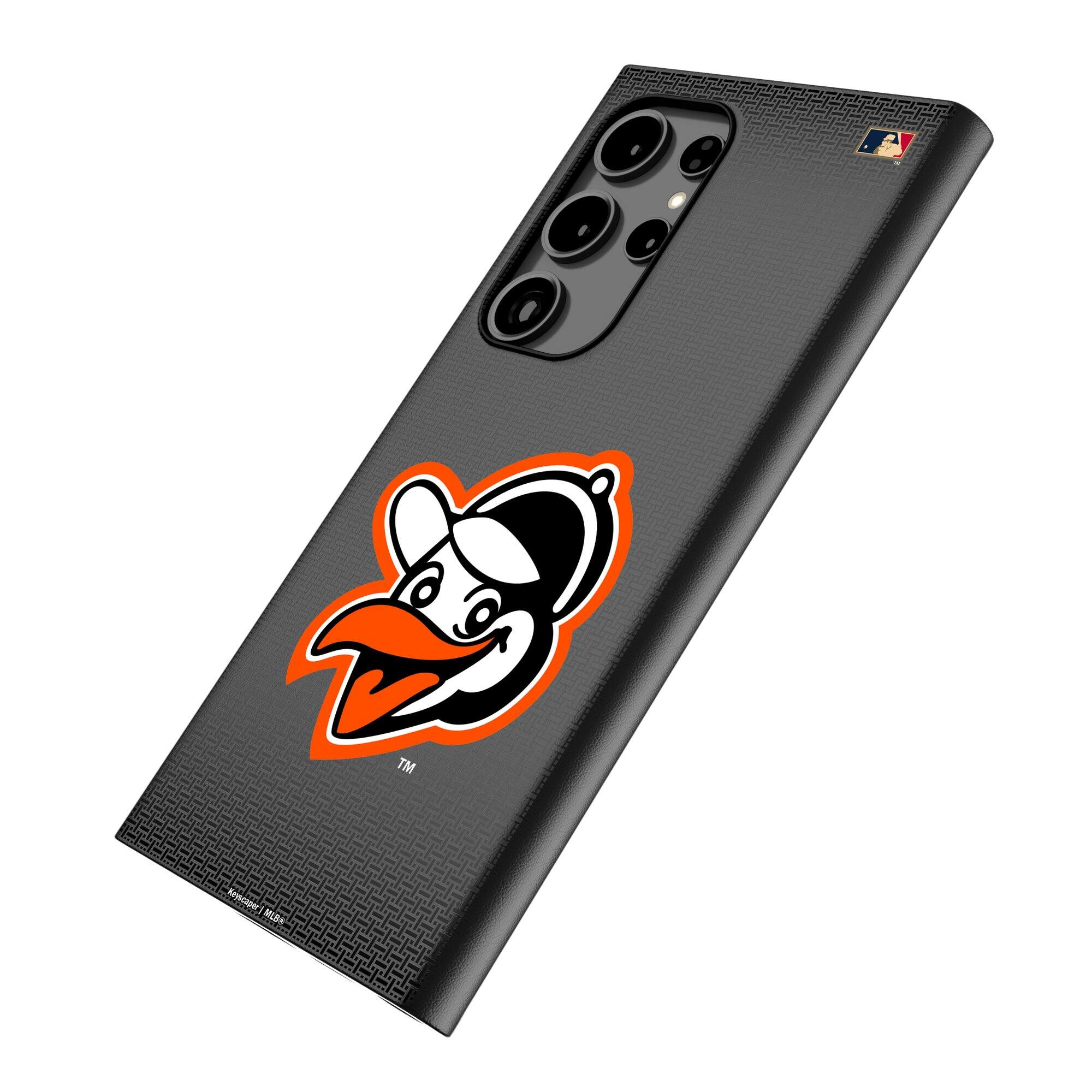 Alt View 1. Keyscaper - Baltimore Orioles Cooperstown Collection 1955 Galaxy Magnetic Bump Case - S24 - Black.