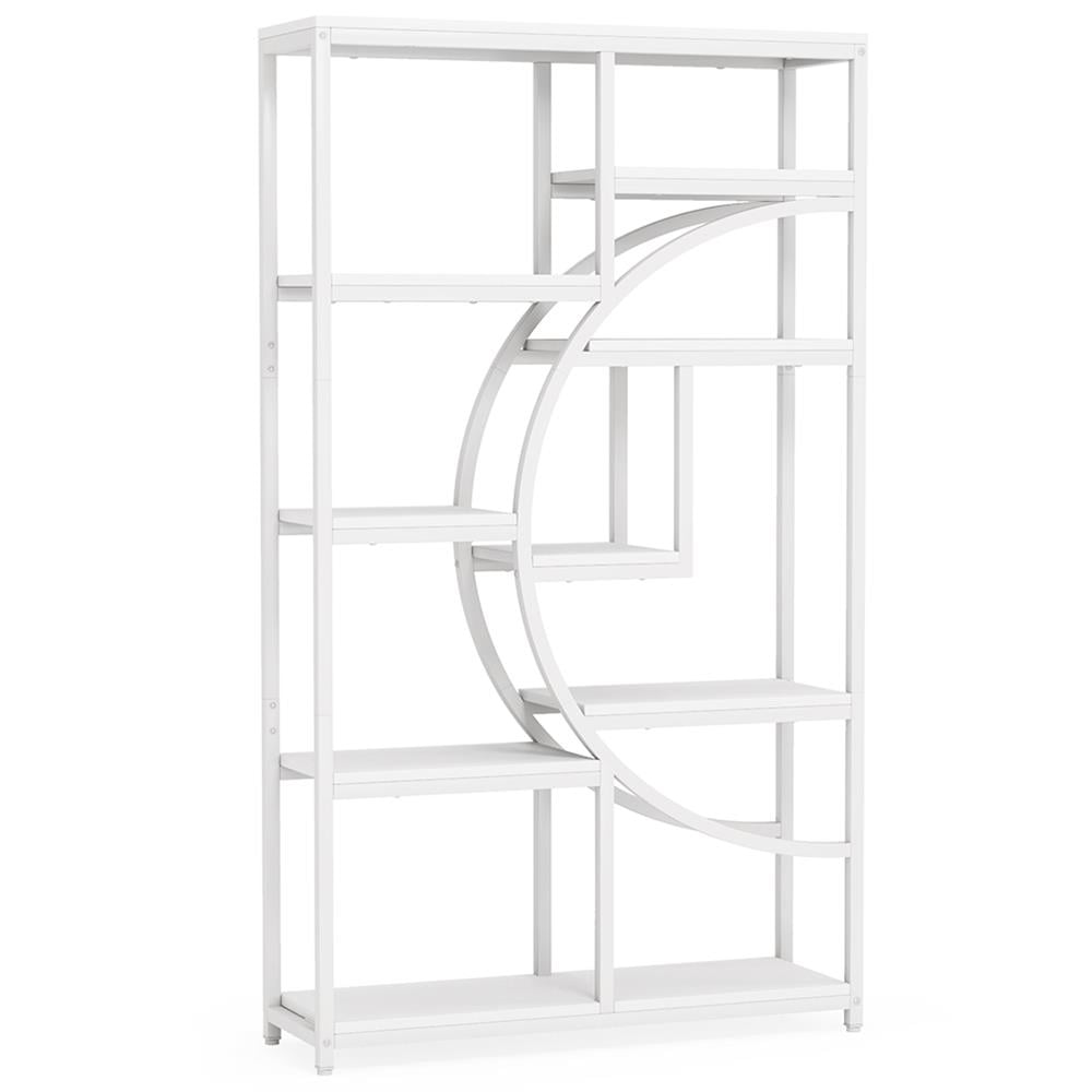 Back. Kadyn - Kadyn Bookshelf, Storage Shelf, Bookcase,Freestanding Bookshelf, 68.9" Etagere Bookcase with 9 Open Shelves,White - White.