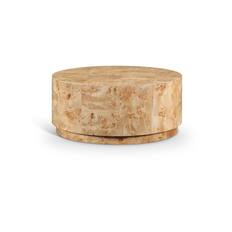Front. Meridian Furniture - Burl Natural Ash Coffee Table - Grey.