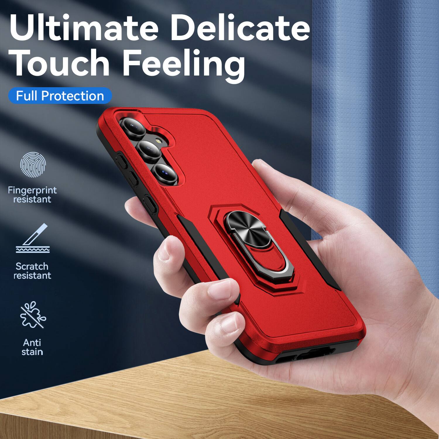 Ultimate Delicate Touch Feeling  
Full Protection  
Fingerprint resistant  
Scratch resistant  
Anti stain