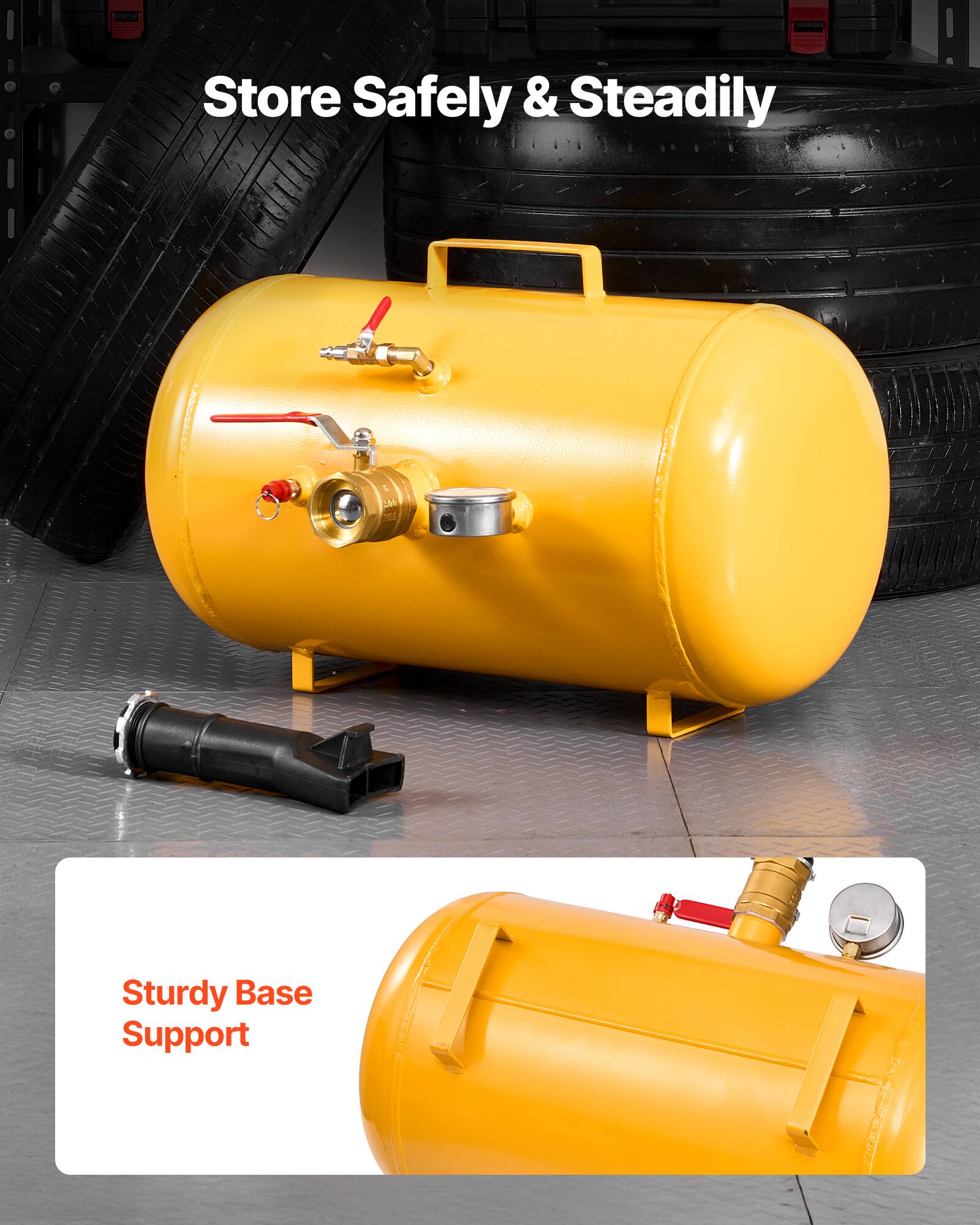 Store Safely & Steadily  
Sturdy Base Support